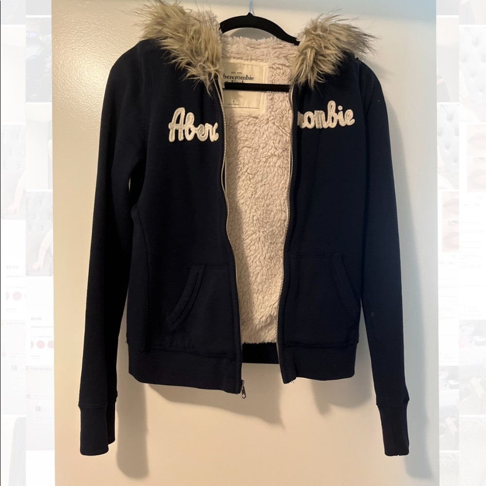 Abercrombie & Fitch Fur Lined Hoodie Jacket